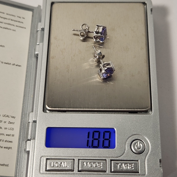 NIB VTG NATURAL Kutamani Tanzanite 925 Stud Earrings - Picture 13 of 14